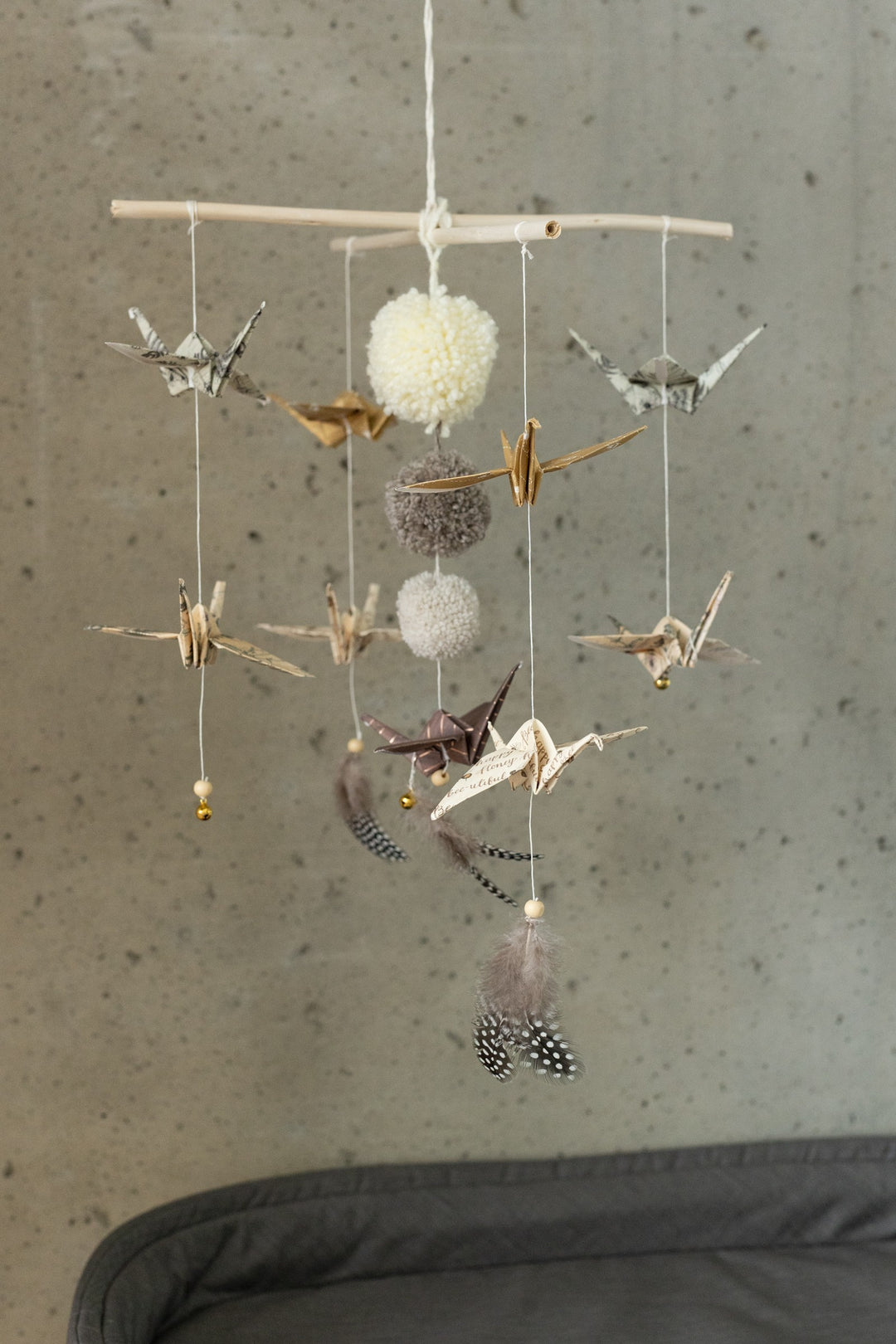 Origami Nursery Mobile - Gold Dust