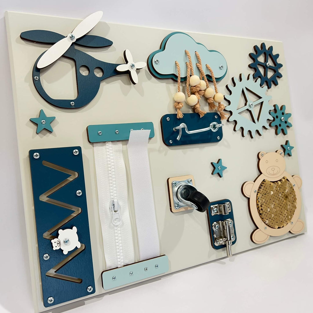 Portable baby sensory busy board (30×40 cm)