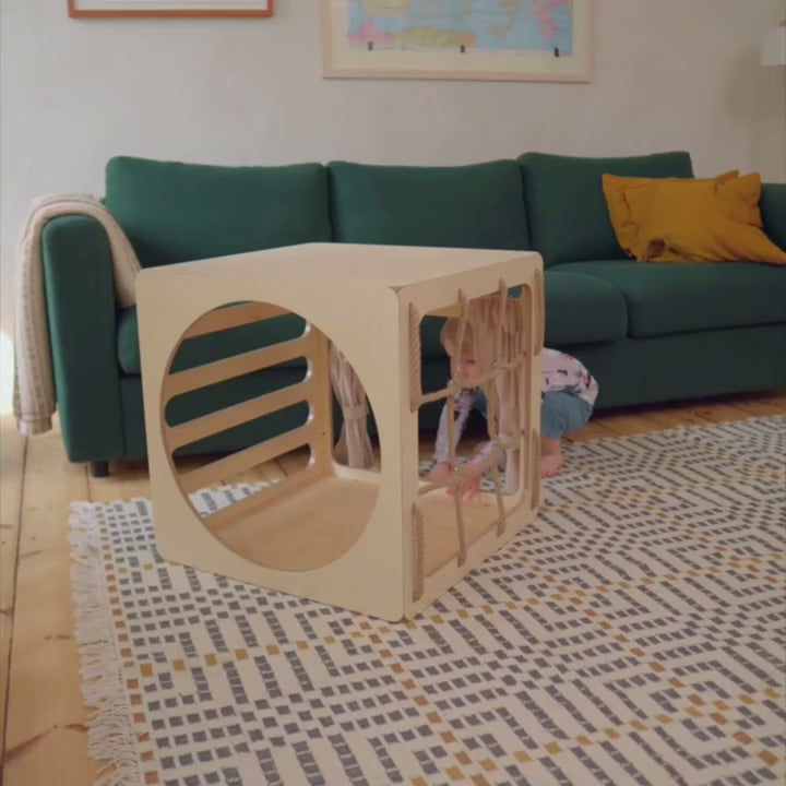 CUBITRI® Klimspeelkubus met touwvenster