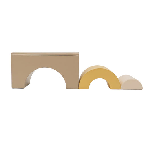Rainbow Bridge Soft Play Set - Beige &amp; Honey
