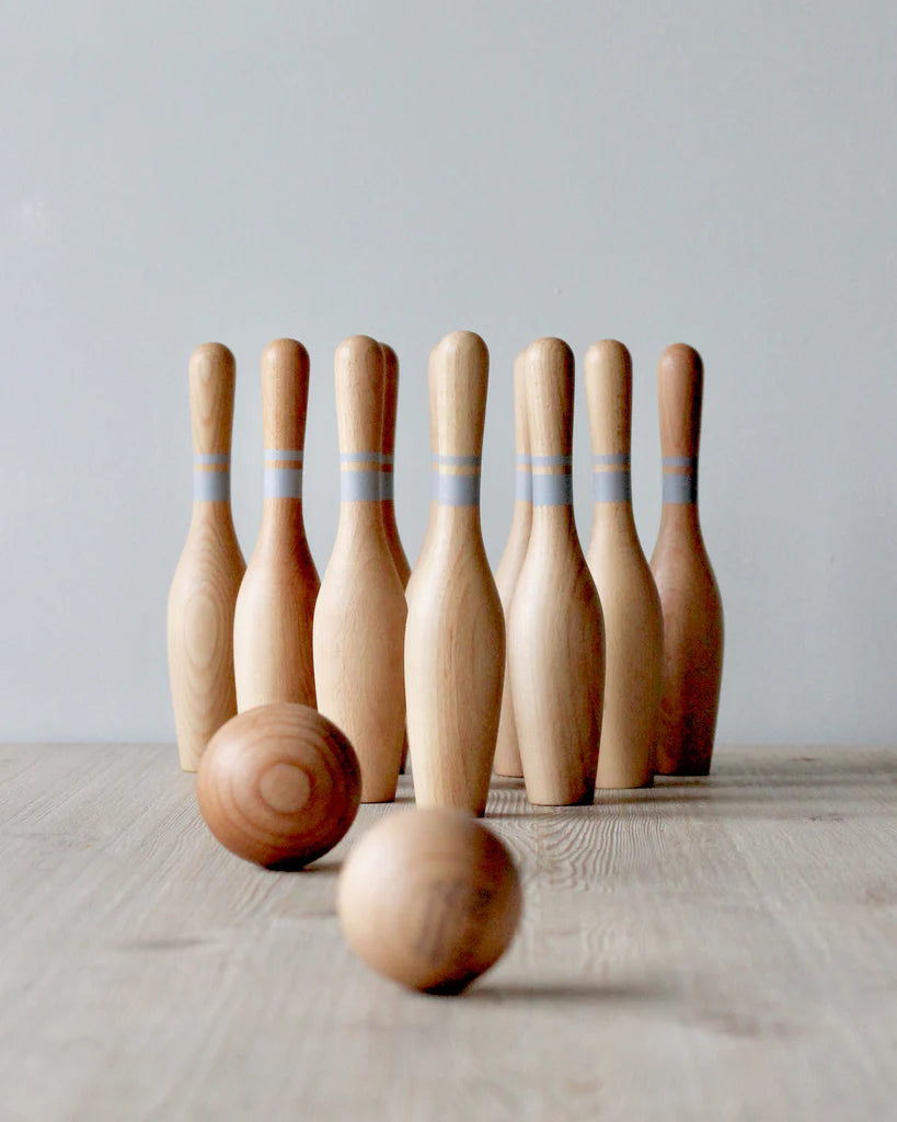 Wooden Bowling Pins - Natural