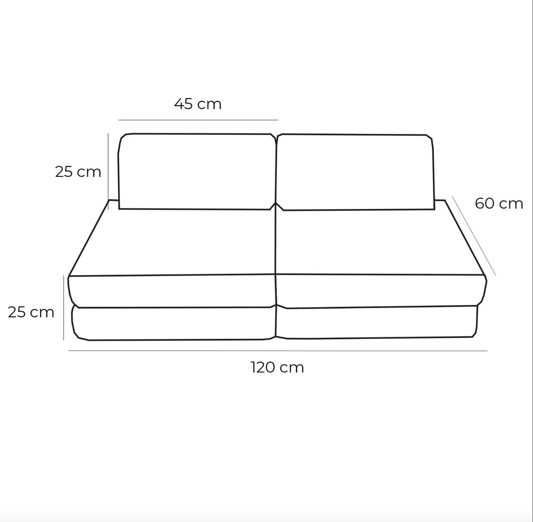 Small Modular Sofa for Kids - Churros Moon Grey