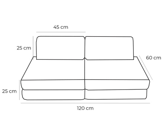 Small Modular Sofa for Kids - Tangle Marshmellow Beige