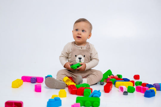 Soft Blocks Set With Wheels - 14 pcs