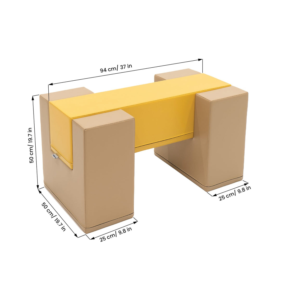 Soft Play Activity Set Balance Bridge - Beige &amp; Honey