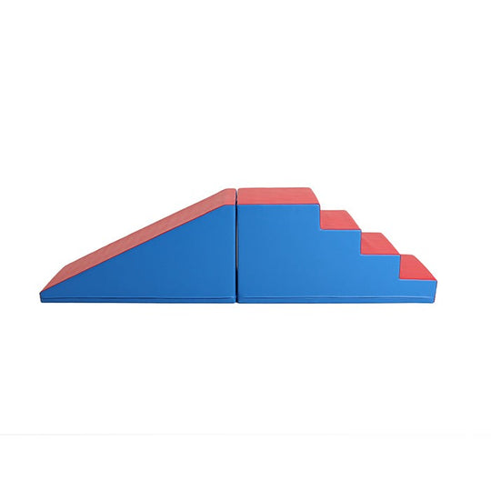 Soft Play Step and Slide Set - Blue and Red