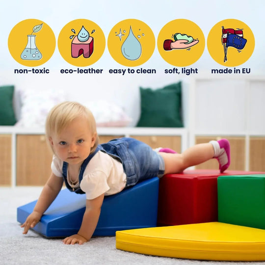 Soft Play Ride On Toy - Blue Car