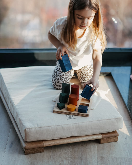 Houten vormensorteerblokken - Kleuren XL