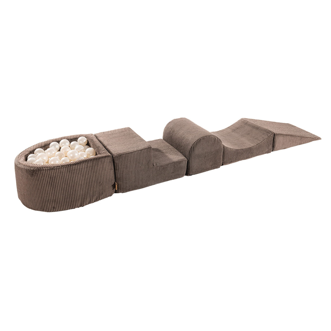 MeowBaby® Playset with Small Ball Pit - Brown &amp; White Pearl