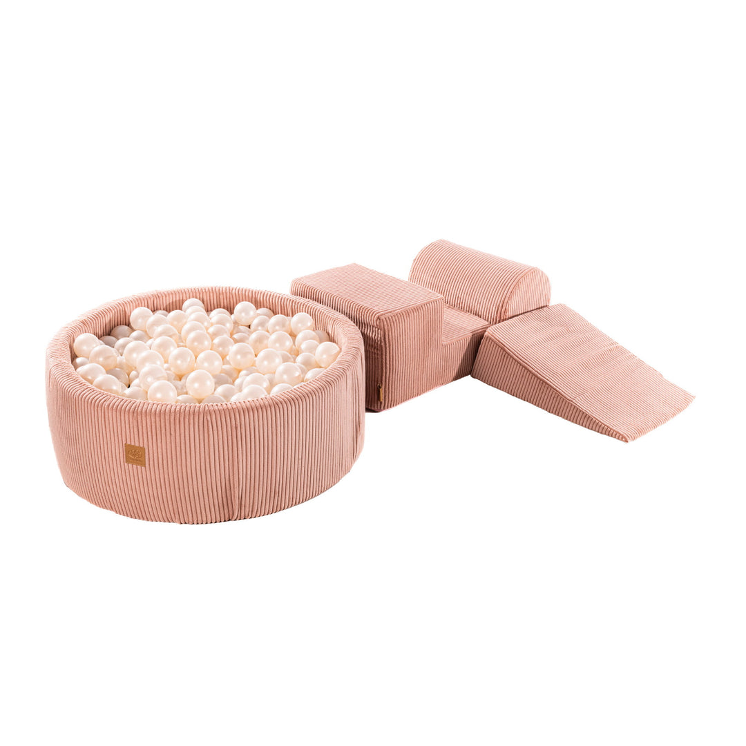 MeowBaby® Playset with Ball Pit - Pink &amp; White Pearl