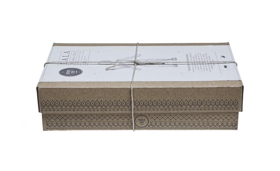 Wooden Walnut Doll with Pants