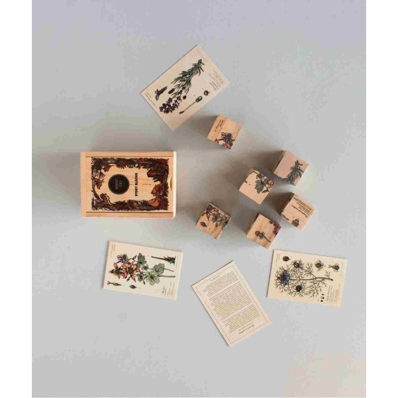 Wooden Blocks Bee Life - Honey Plants