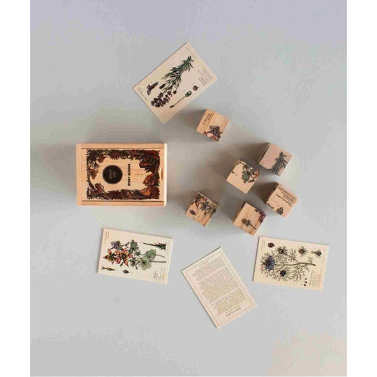 Wooden Blocks Bee Life - Honey Plants