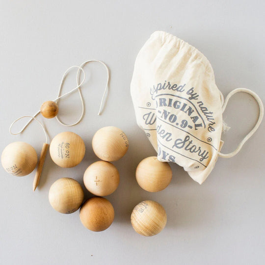 Houten jeu de boules spel